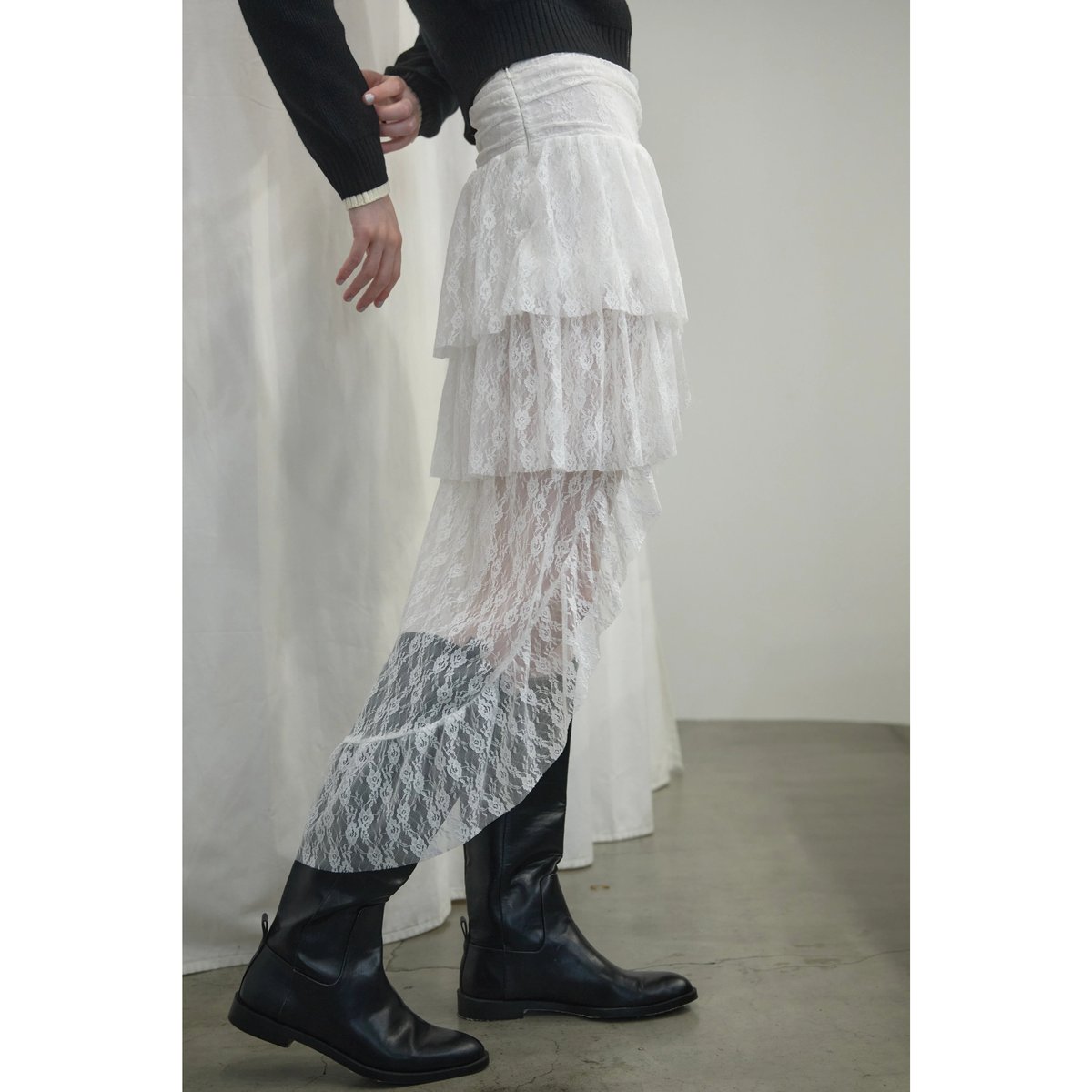 lace asymmetry frill skirt（2color） | épine