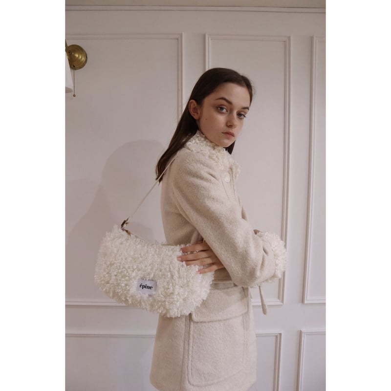 EPINE PARIS fur 2way bag エピヌファーバッグ エピヌepine paris ファーバッグアイボリー ivory