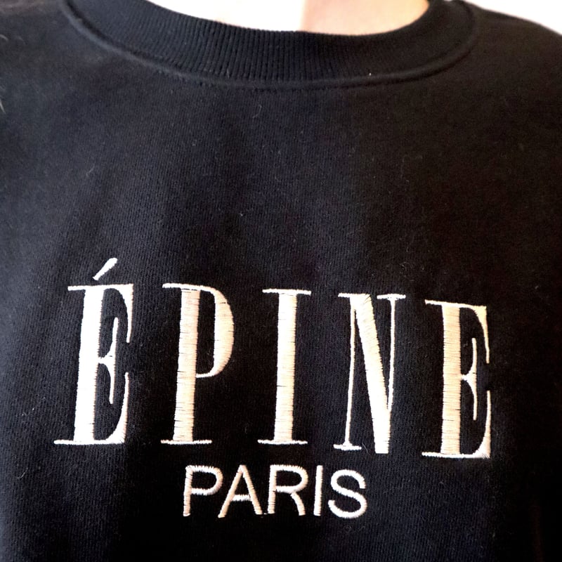 ÉPINE PARIS embroidery sweat black×white | épine ÉPINE PARIS embroidery sweat black×white | épine