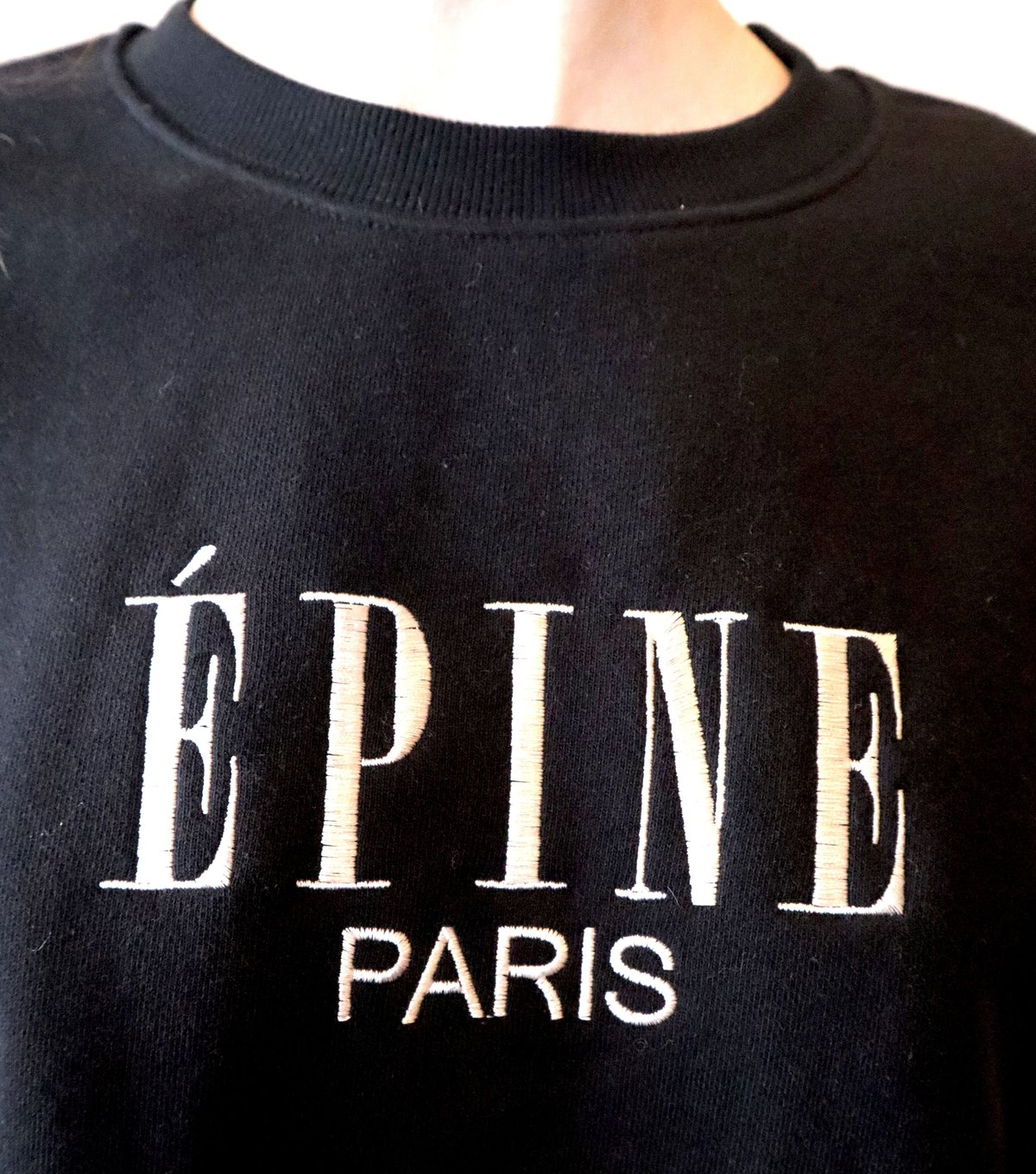 ÉPINE PARIS embroidery sweat black×white | épine ÉPINE PARIS embroidery sweat black×white | épine