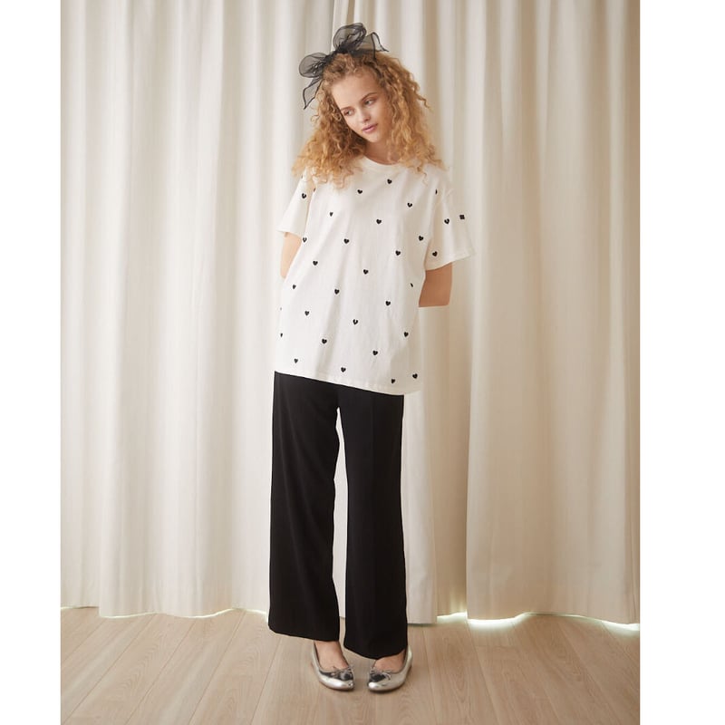 épine label Heart and Broken heart tee white |  