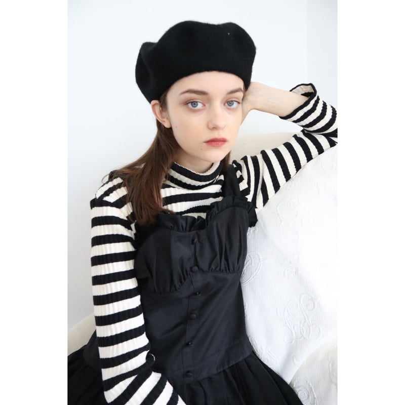 corset sheer skirt onepiece black | épine corset sheer skirt onepiece black | épine