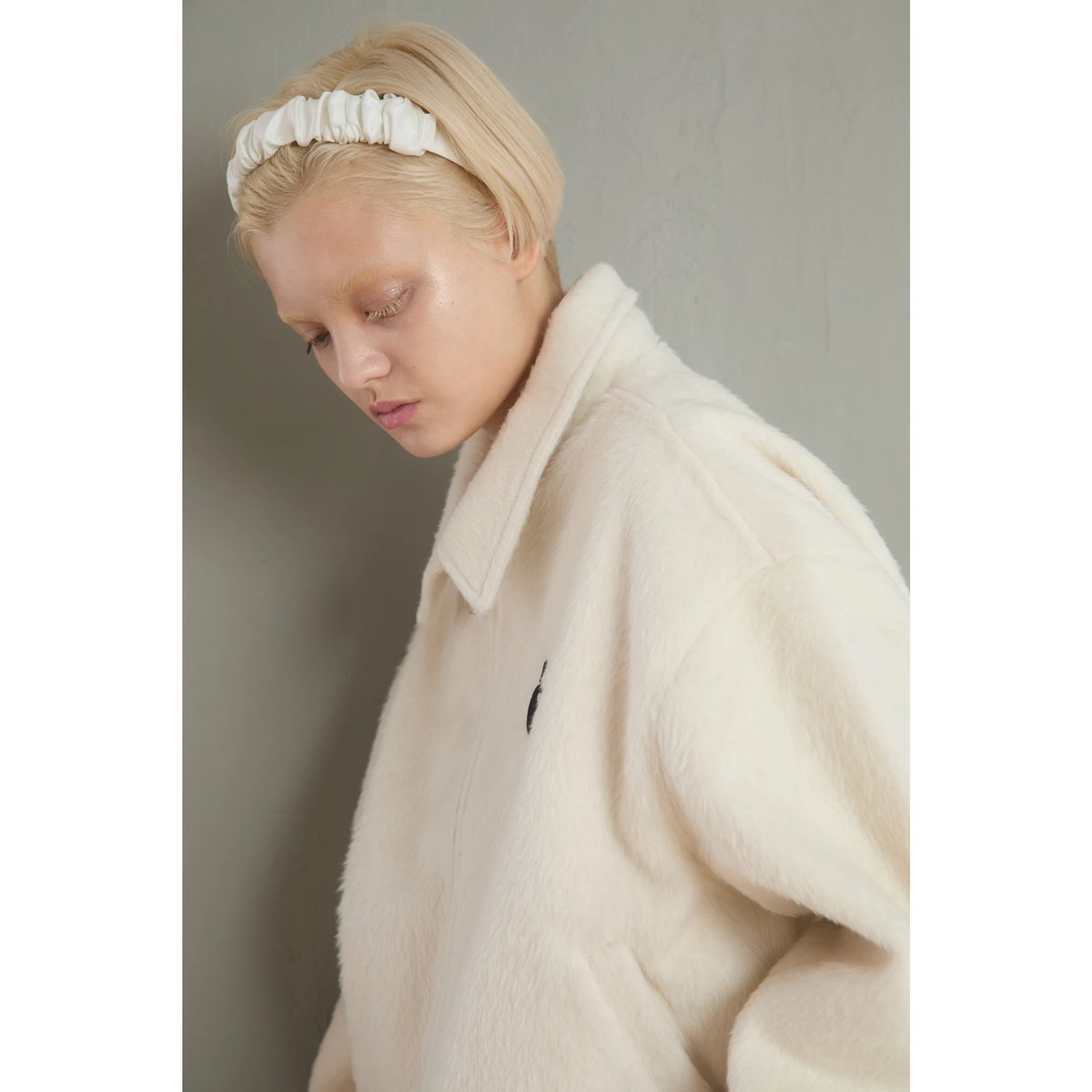 epine エピヌ é shaggy blouson babypink epine é shaggy blouson babypink