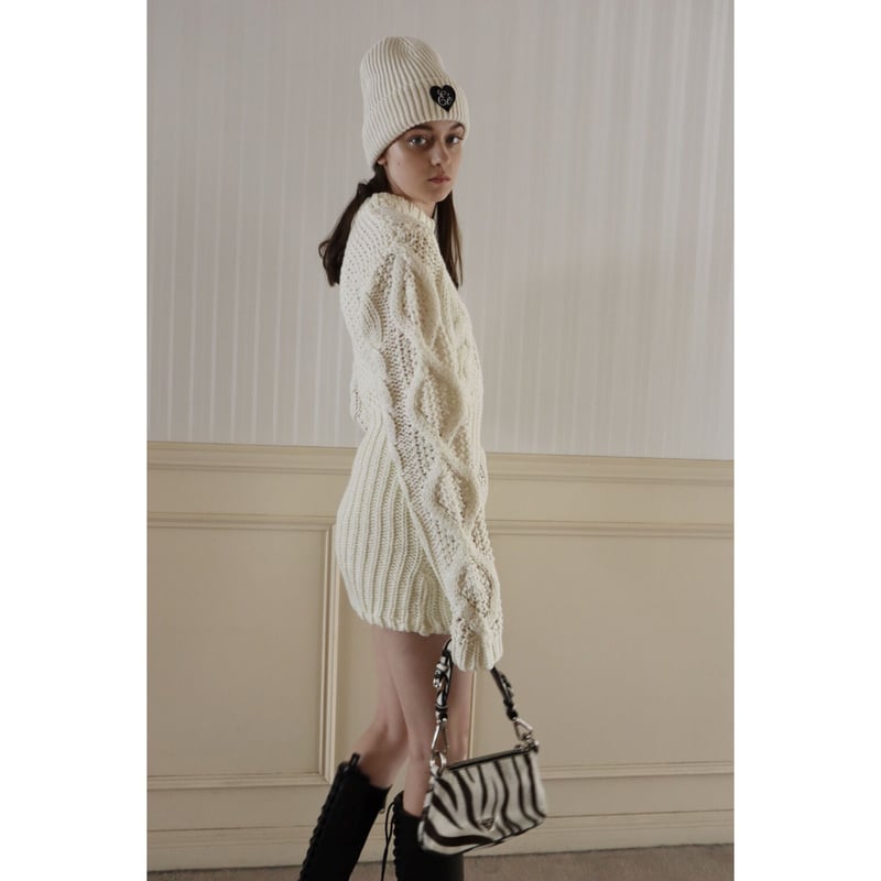 cable knit lady onepiece ivory | épine
