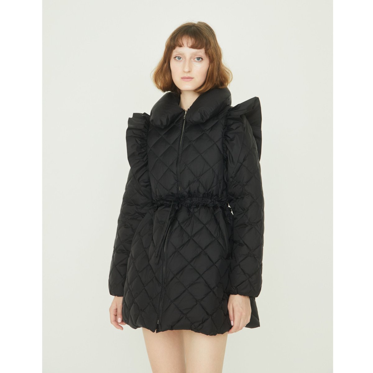 é zipper quilting long down coat black | épine é zipper quilting long down coat black | épine