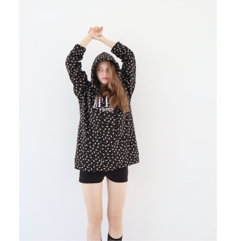 エピヌ ÉPINE PARIS hoodie flower black 花柄