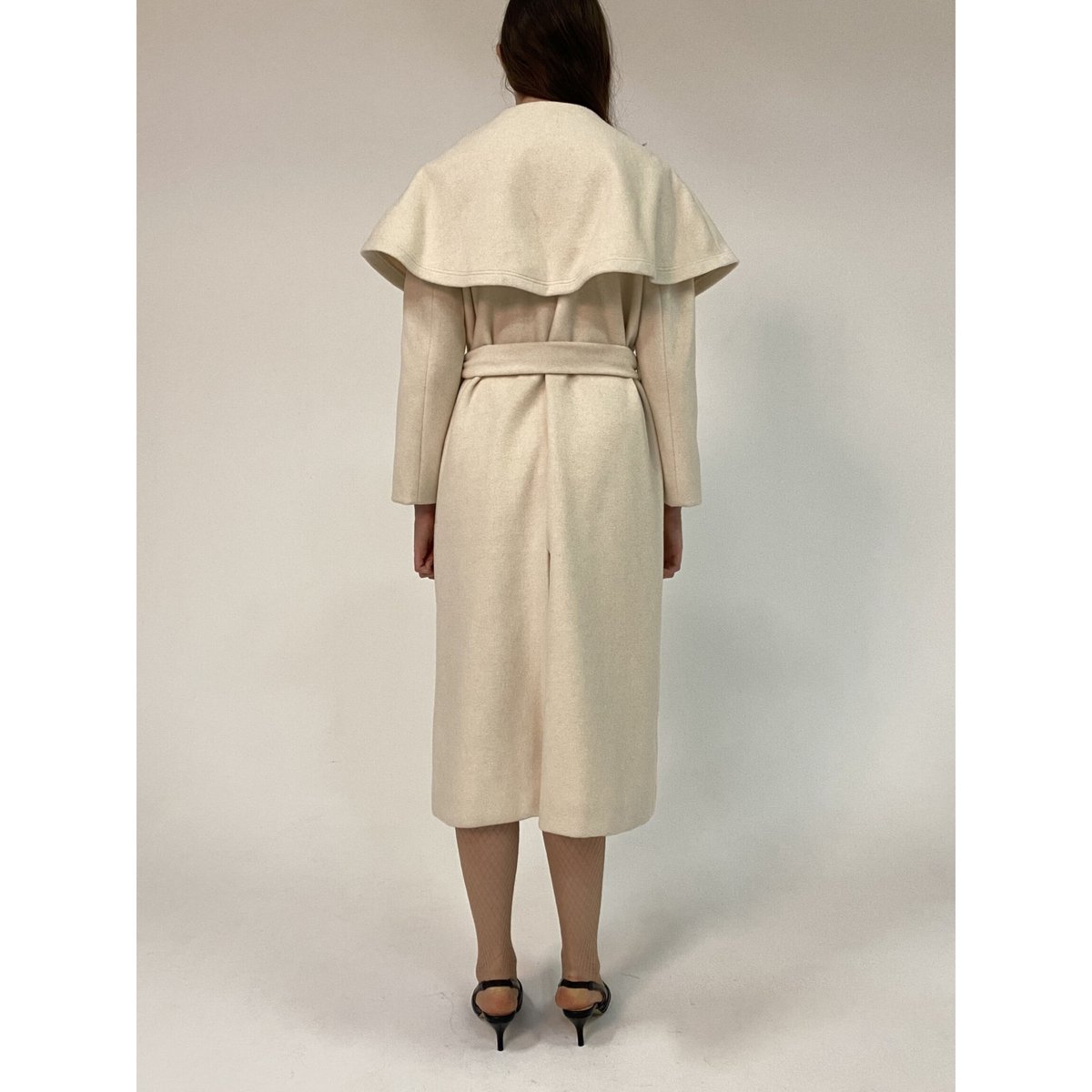 cape 2way shaggy long coat ivory | épine cape 2way shaggy long coat ivory | épine