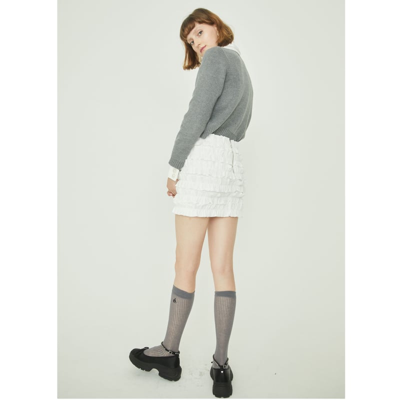 é zipper tulle frill skirt (2color) | épine é zipper tulle frill skirt (2color) | épine