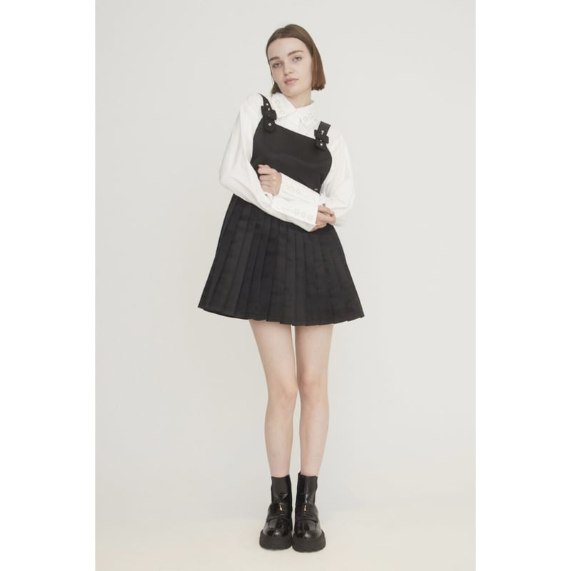 épine label pleats onepiece nylon black | épine épine label pleats onepiece nylon black | épine