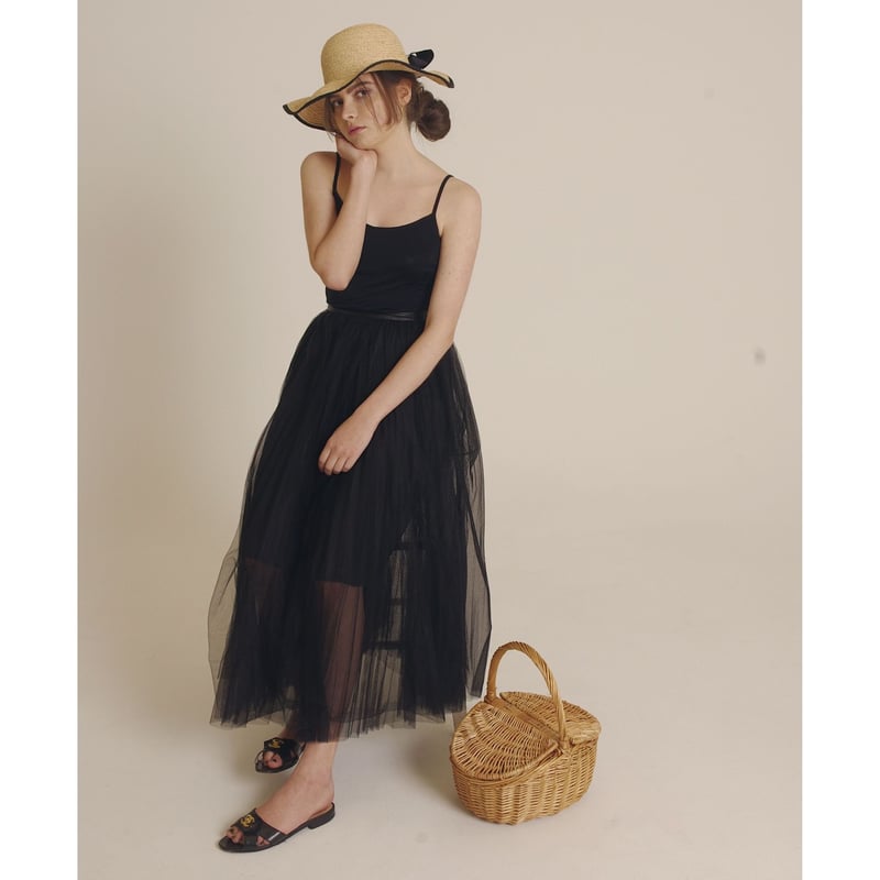 3tulle volume skirt black | épine 