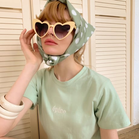 épine embroidery tee pistàcchio