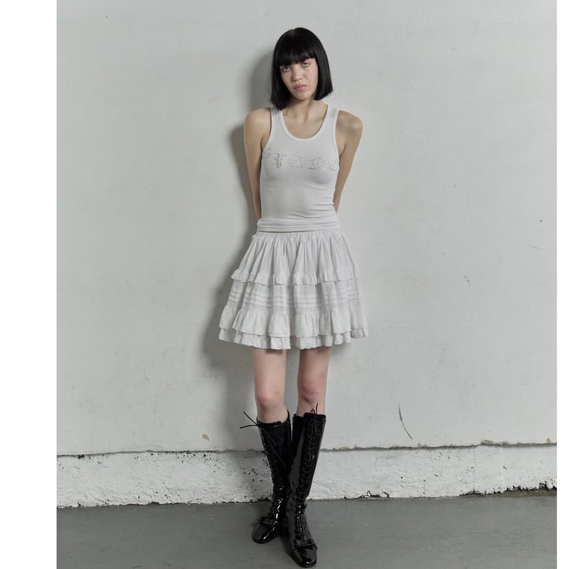 ÉPINE rhinestone rib tank top(2color) | épine ÉPINE rhinestone rib tank top(2color) | épine