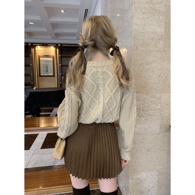 suède pleats mini skirt brown | épine suède pleats mini skirt brown | épine