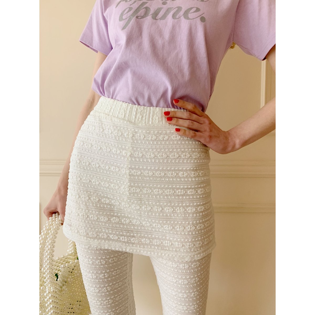 lace skirt pants | épine