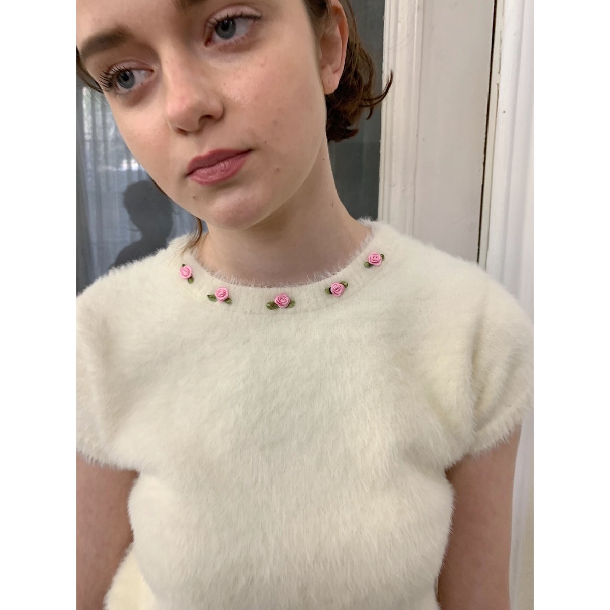 rose mohair knit ivory | épine rose mohair knit ivory | épine