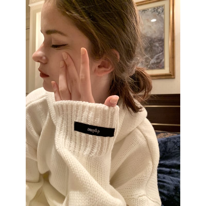 épine label loose knit hoodie white | épine épine label loose knit hoodie white | épine