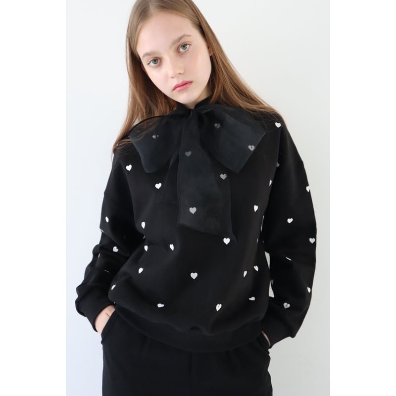 【美品‼️】epine  heart sweat black