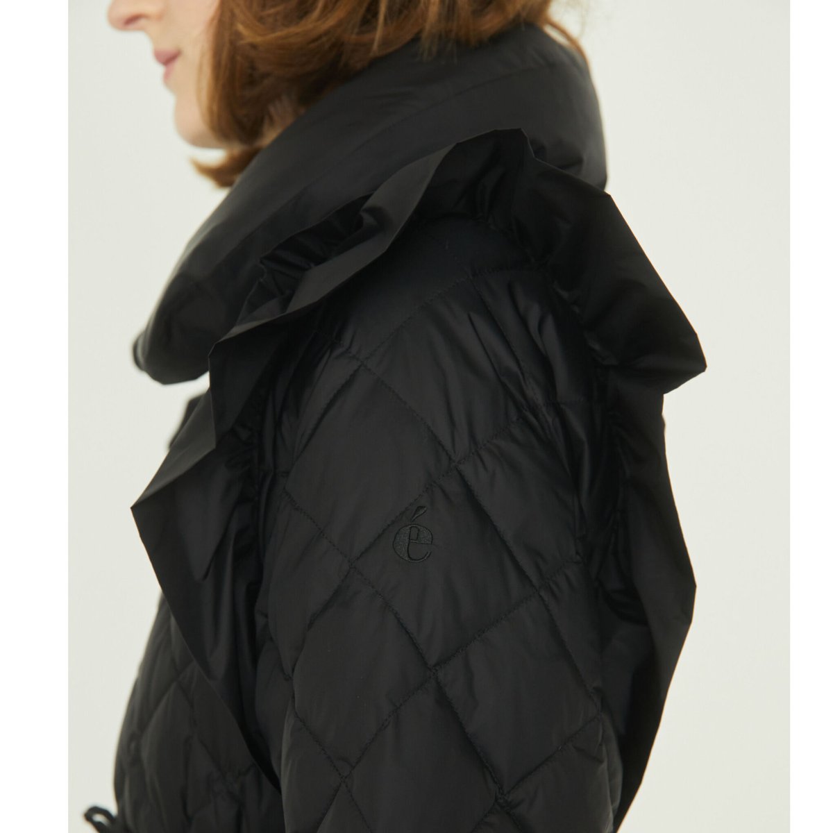 é zipper quilting long down coat black | épine é zipper quilting long down coat black | épine