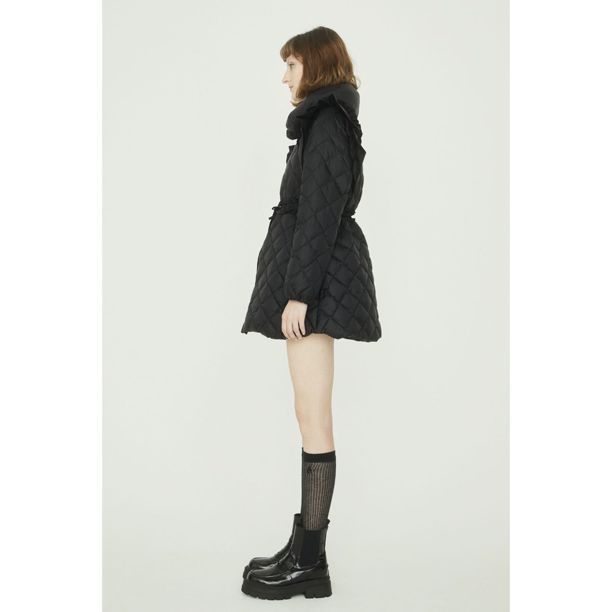 é zipper quilting long down coat black | épine é zipper quilting long down coat black | épine