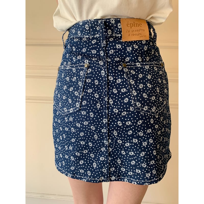 épine ミニスカート épine flower denim mini skirt | épine