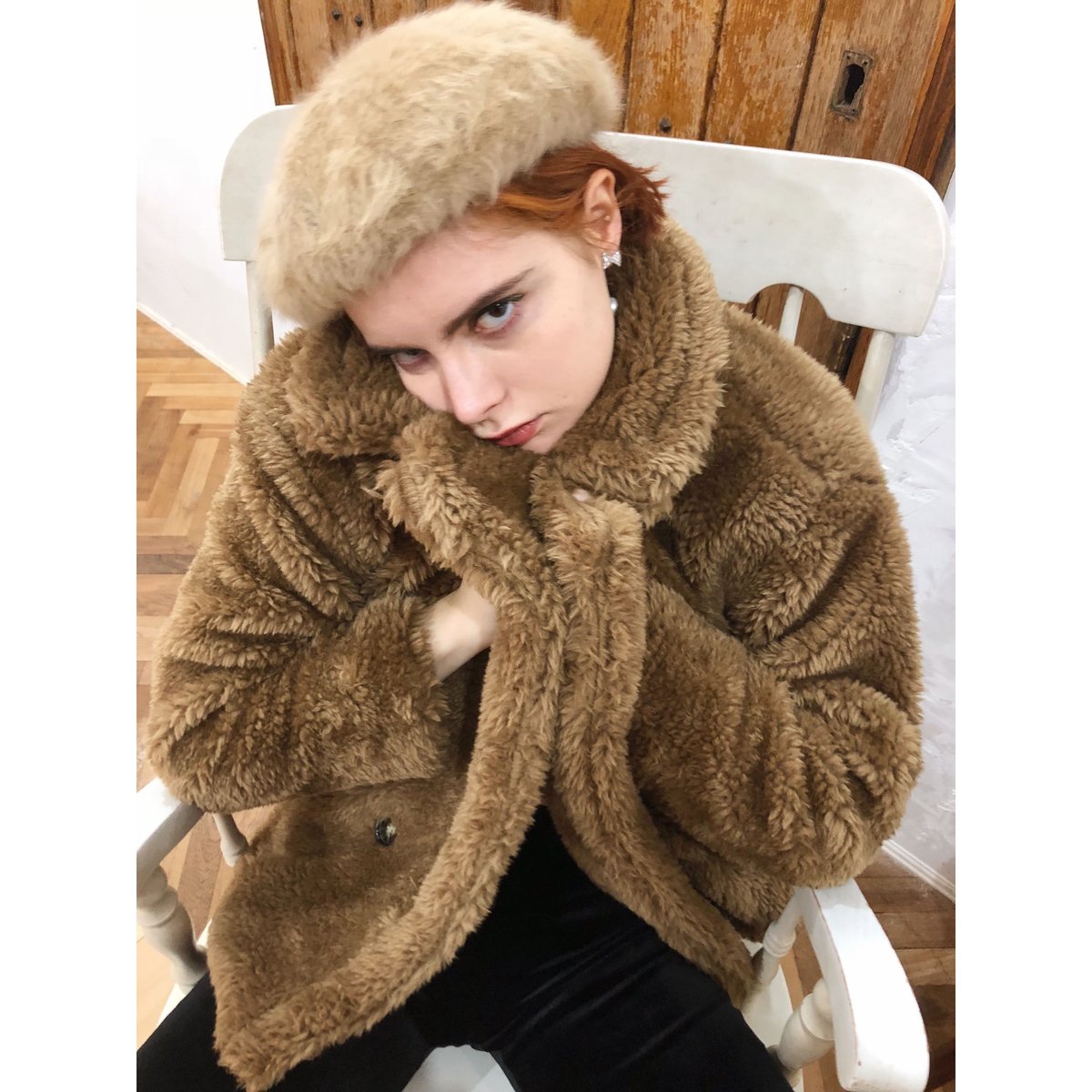 teddy bear boa coat