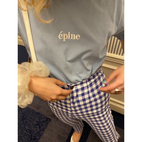 épine embroidery tee ice blue