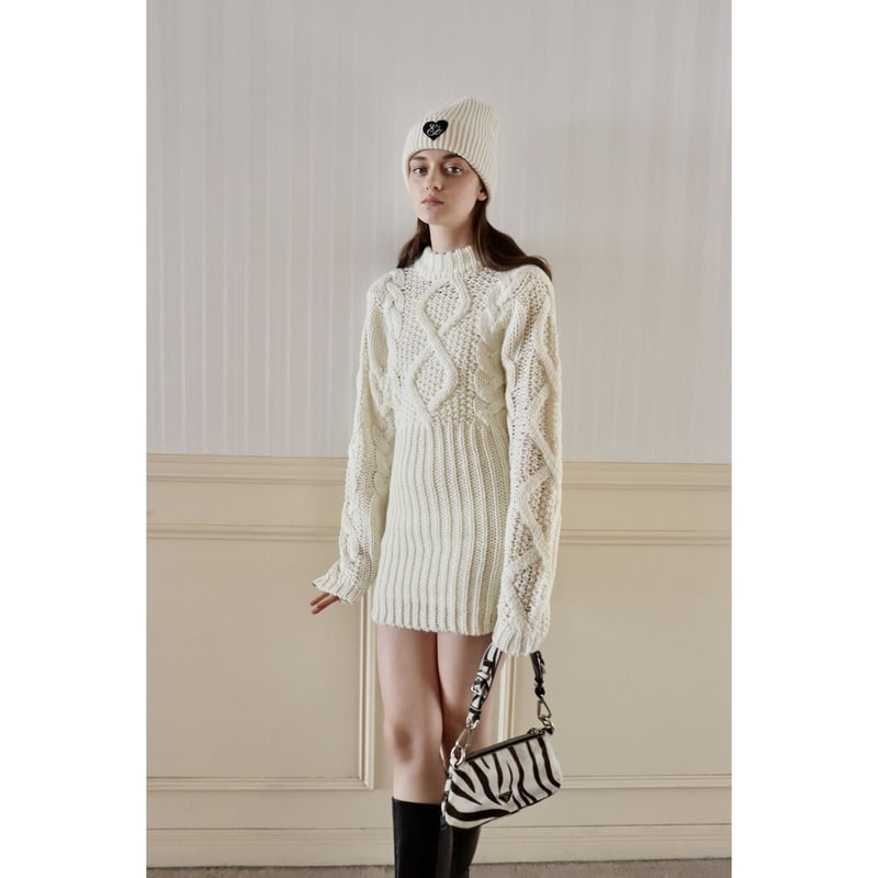 cable knit lady onepiece ivory | épine