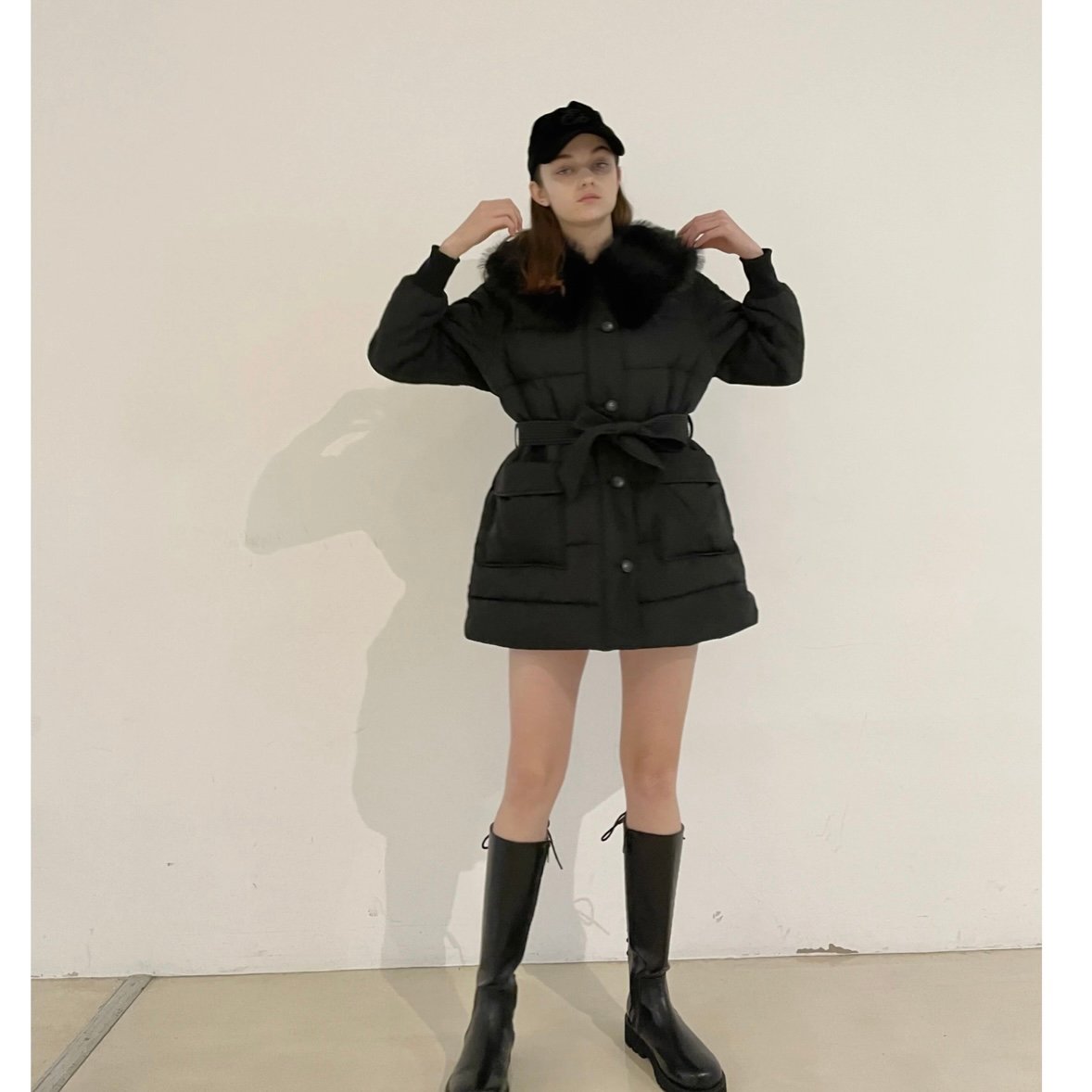 fur collar quilting down coat (2color) | épine fur collar quilting down coat (2color) | épine