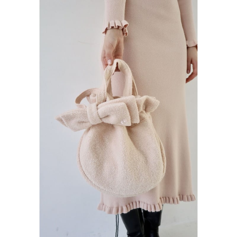 予約受付中】 half nylon ribbon epine moon リボン バッグ bag バッグ