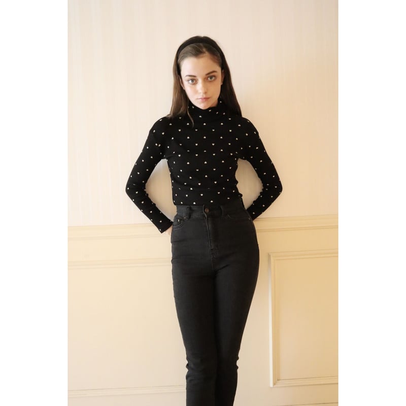 épine label Heart high neck black | épine