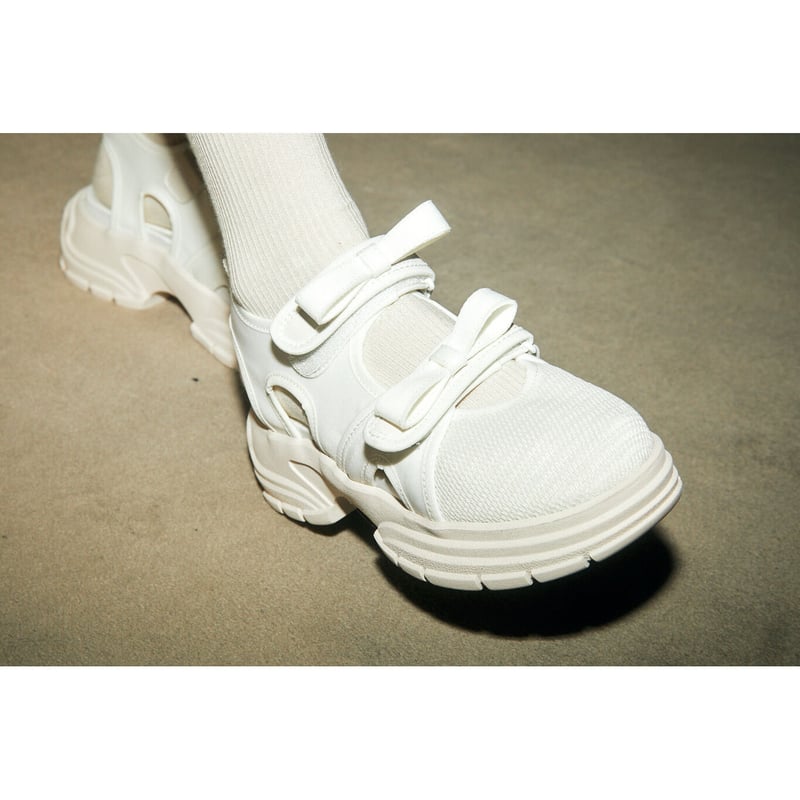 epine double ribbon sneaker sandal white - www.elim-bruxelles.com