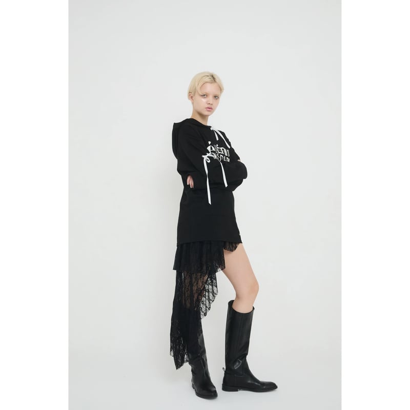 ribbon logo design hood long tee (3color) | épine ribbon logo design hood long tee (3color) | épine