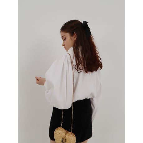 classical high neck lace blouse