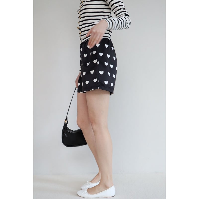 heart satin short pants | épine