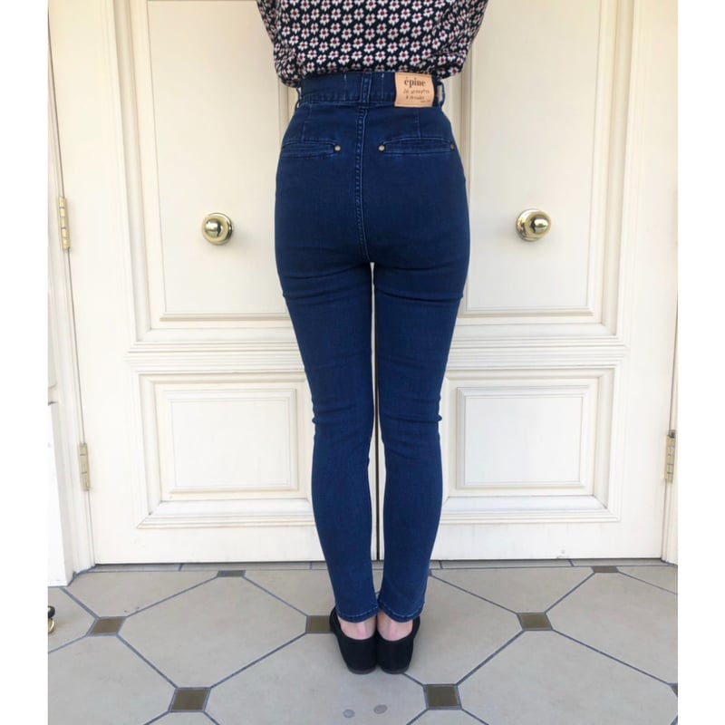 épiné linestone jeans blue S エピヌ デニム epine エピヌ é ラインストーンジーンズ