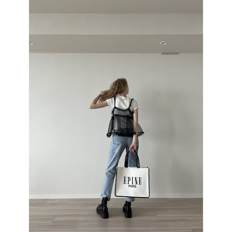 2023SS Ver ÉPINE PARIS piping heart studs bag | 2023SS Ver ÉPINE PARIS piping heart studs bag |