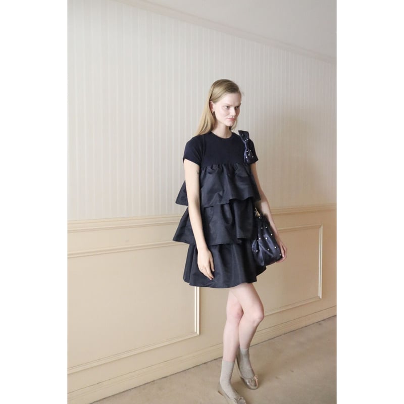 エピヌé tee frill onepiece navy エピヌé tee frill onepiece navy
