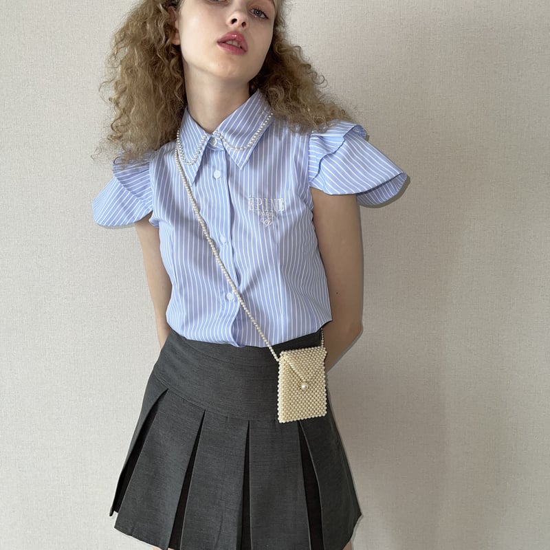 ÉPINE PARIS pearl blouse blue stripe | épine ÉPINE PARIS pearl blouse blue stripe | épine