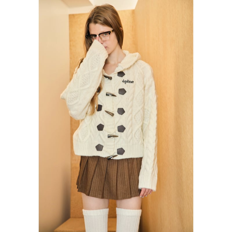 épine duffle cable knit cardigan（2 color） | épine