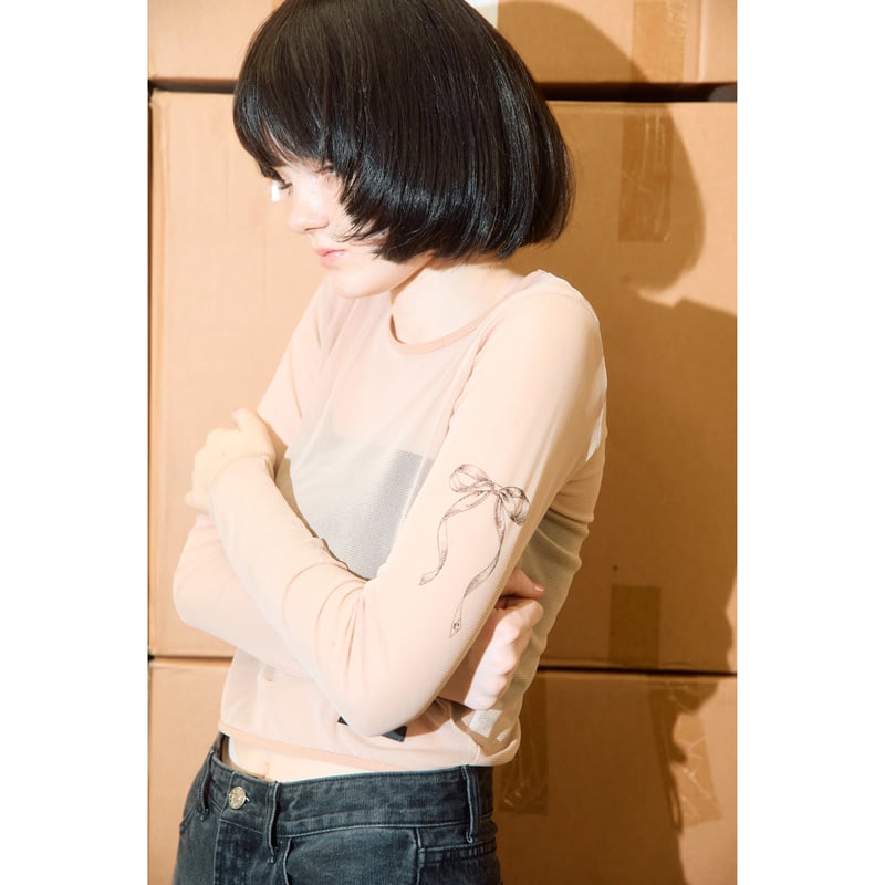 épine - epine エピヌ tattoo tops ribbon リボン tattoo tops（ribbon/dot） | épine
