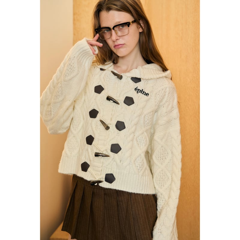 épine duffle cable knit cardigan ã«ãŒãã£ã¬ã³ - ãããã«ã³ãŒã épine duffle cable knit cardigan ã«ãŒãã£ã¬ã³ - ãããã«ã³ãŒã