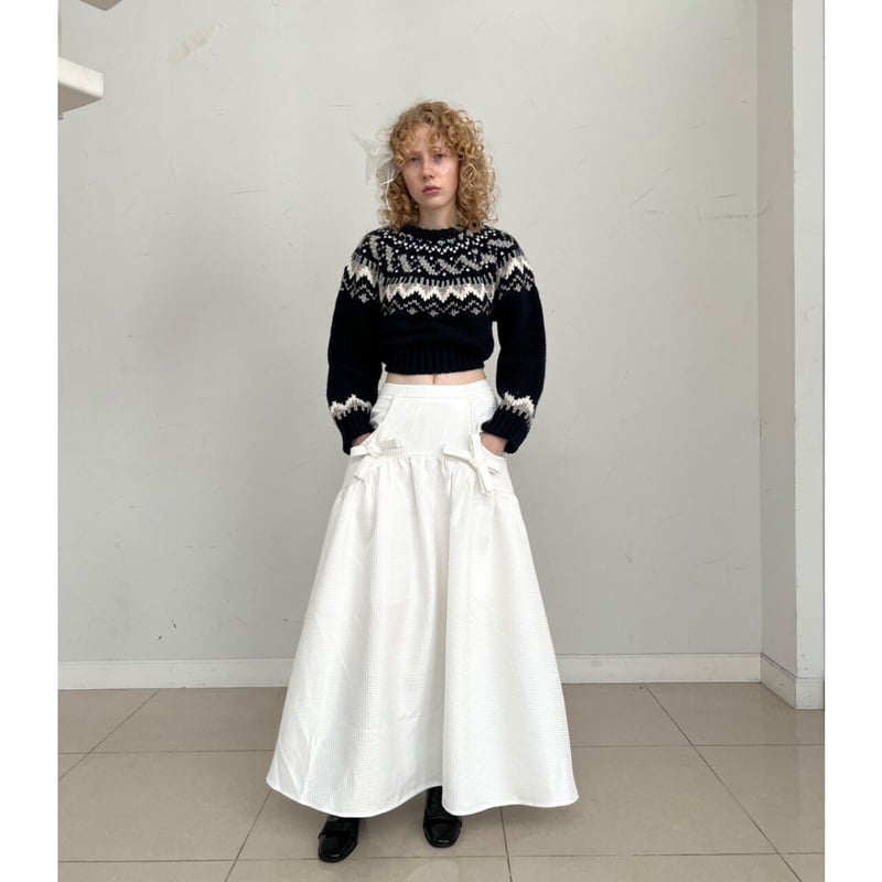 ribbon volume long skirt（2color） | épine