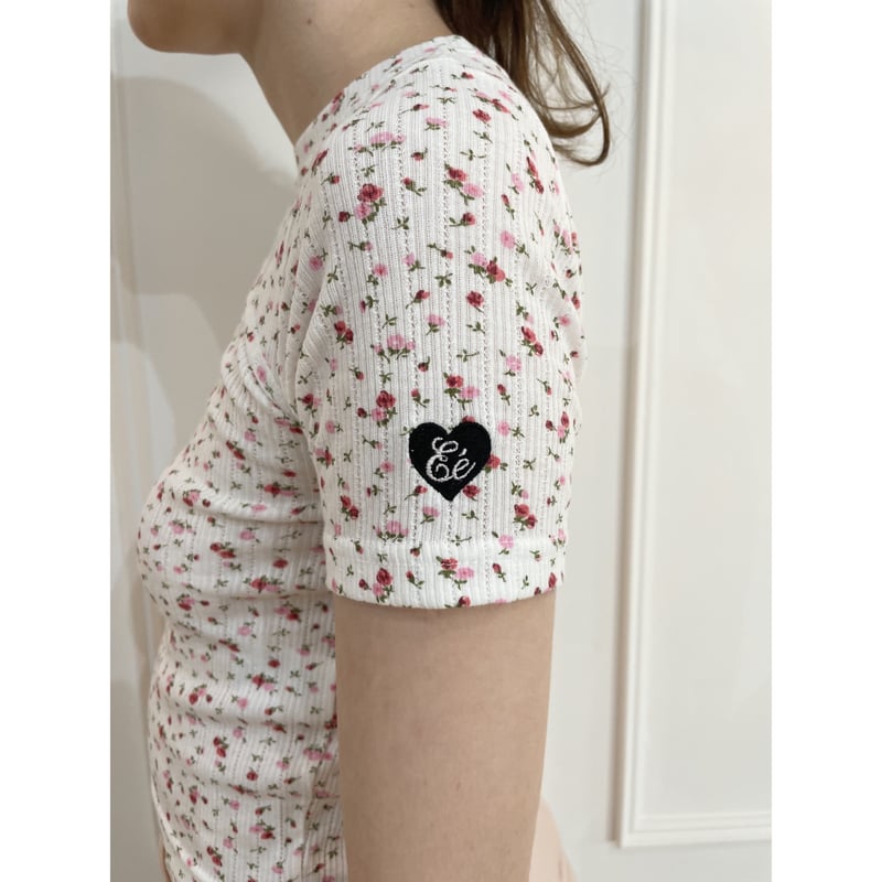 epine フラワートップス décolleté open flower tops | épine