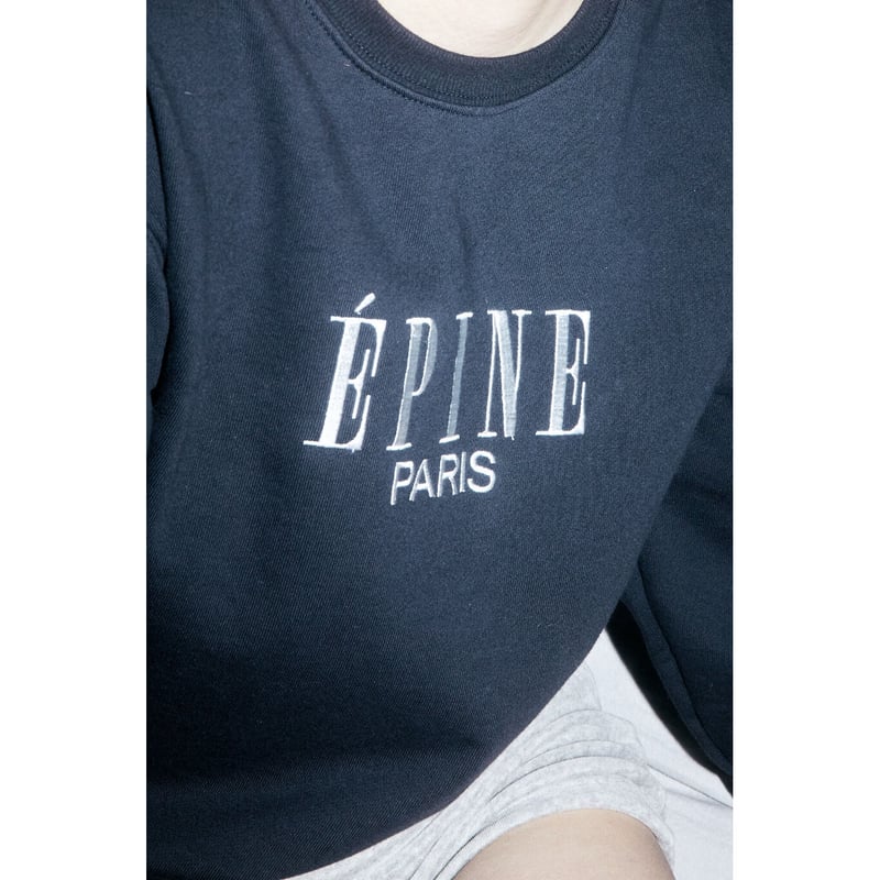 ÉPINE PARIS embroidery sweat navy×white
