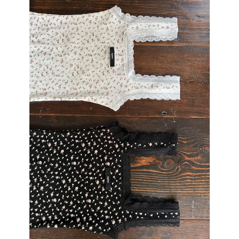 épine label lace flower rib onepiece black | épine épine label lace flower rib onepiece black | épine