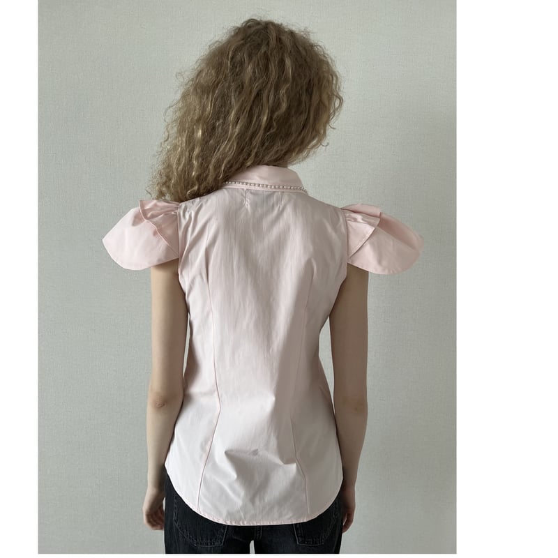 epine エピヌ all tulle frill blouse PINK epine エピヌ all tulle frill blouse PINK all tulle frill