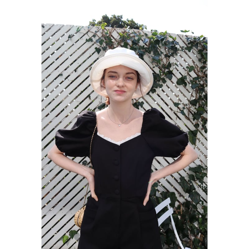 lace mini rompers black | épine 