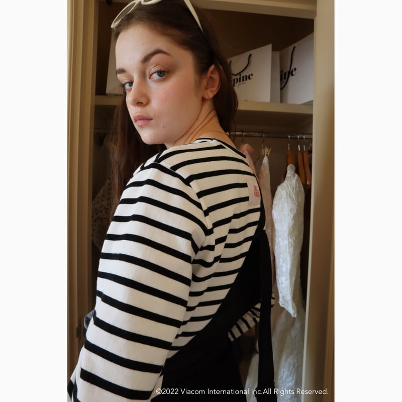 Emily in Paris×épine》é border long tee black | Emily in Paris×épine》é border long tee black |