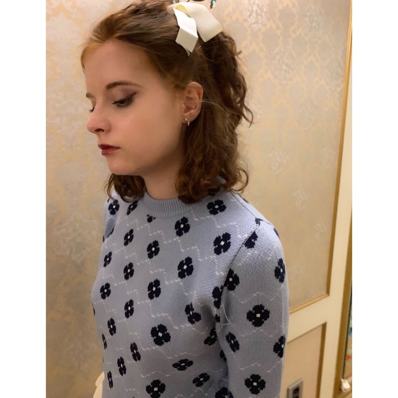 èpine エピヌ flower frill knit flower frill knit ivory | épine