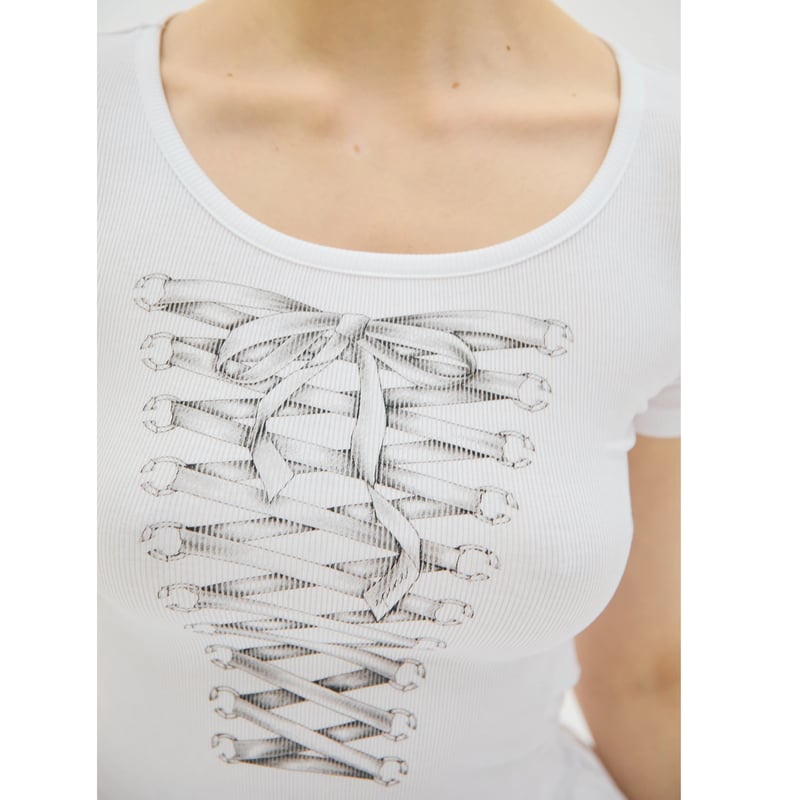 épine lace up rib tee(2 color) | épine épine lace up rib tee(2 color) | épine